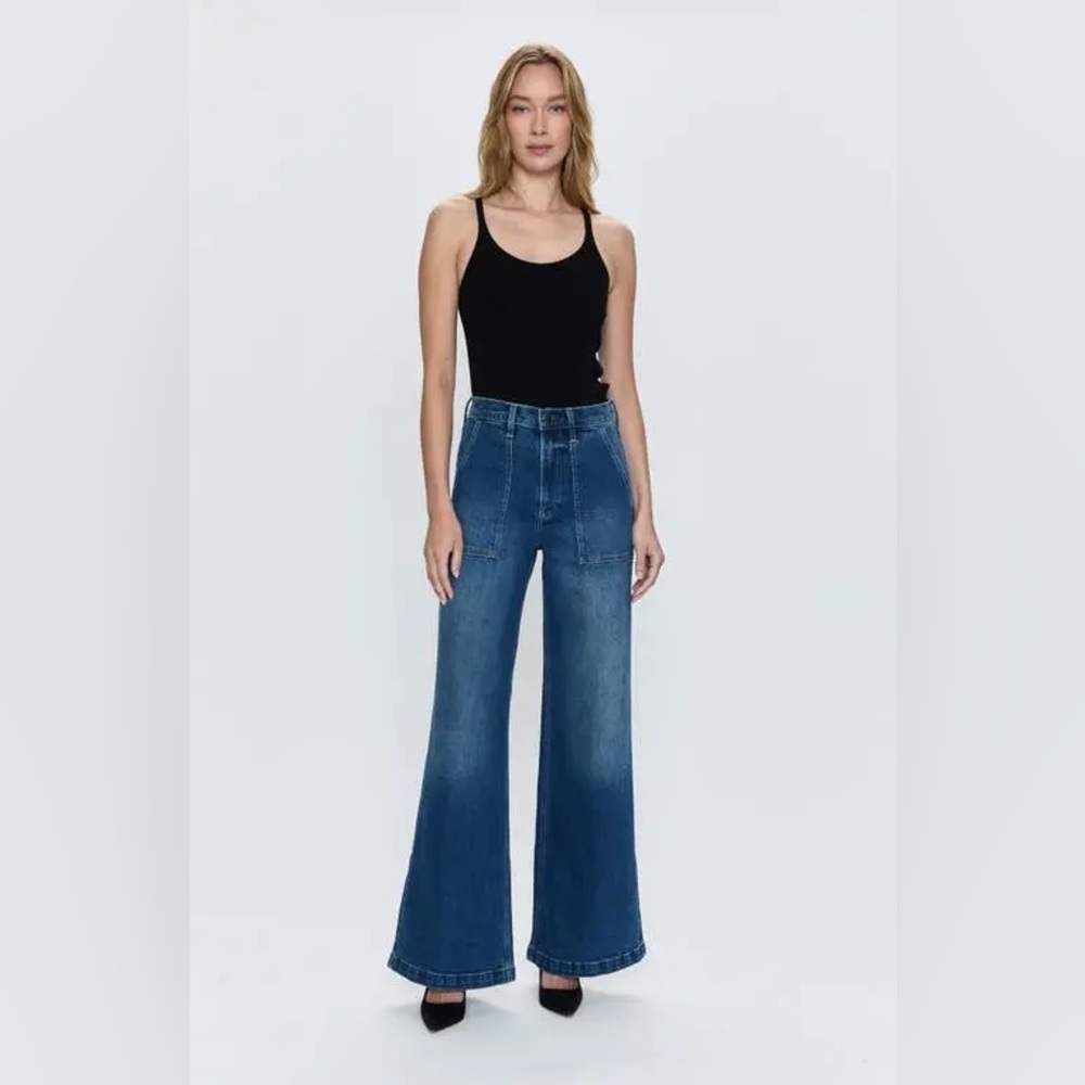 Pistola Lana High-Waist Wide Leg Jeans in Bella Wash— Size 29